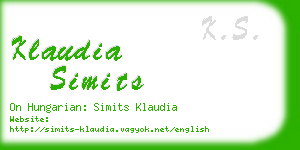 klaudia simits business card